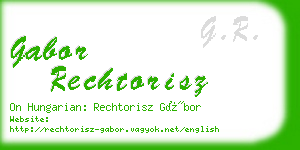 gabor rechtorisz business card